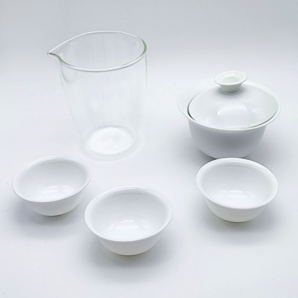 white set gong fu cha